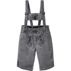 Bermudy ludowe bonprix szary. Szare spodenki i szorty męskie bonprix, m, z haftami. Za 99,99 zł.