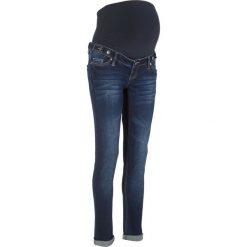 Dżinsy ciążowe Boyfriend bonprix ciemnoniebieski "stone". Niebieskie jeansy damskie bonprix, z jeansu. Za 129,99 zł.