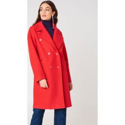 Płaszcze damskie: NA-KD Trend Dwurzędowy płaszcz – Red