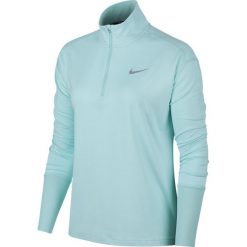 Bluza Nike Element Half-Zip Top W Turkusowa. Niebieskie bluzy damskie marki Nike, na zimę, bez wzorów, z materiału, z długim rękawem, długie, bez kaptura, do biegania, dri-fit (nike). Za 175,99 zł.