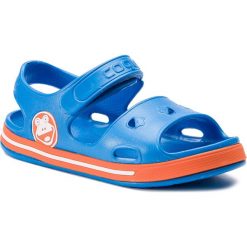 Sandały COQUI - Fobee 8852 Sea Blue/Dk.Orange. Niebieskie sandały chłopięce Coqui, z tworzywa sztucznego, bez zapięcia. W wyprzedaży za 64,99 zł.