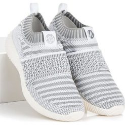 Wsuwane tekstylne trampki KYLIE odcienie szarości i srebra. Szare trampki i tenisówki damskie marki KYLIE, bez wzorów, bez zapięcia. Za 109,00 zł.