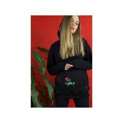 HATE U HOODIE. Czarne bluzy damskie marki MAJORS, s, z nadrukiem, z bawełny, bez rękawów, bez kaptura. Za 230,00 zł.
