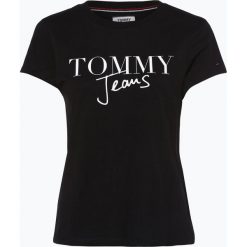 Tommy Jeans - T-shirt damski, czarny. Czarne t-shirty damskie Tommy Jeans, m, z napisami, z jeansu. Za 129,95 zł.