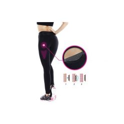 Legginsy fitness kardio SHAPE BOOSTER damskie. Czarne legginsy sportowe damskie marki DOMYOS, l, z elastanu. W wyprzedaży za 74,99 zł.
