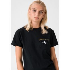 Converse Plaid Pocket Koszulka Czarny. Czarne koszulki damskie Converse, m, bez wzorów, z bawełny, bez kołnierzyka. Za 154,95 zł.