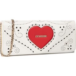Torebka LOVE MOSCHINO - JC4220PP0AKC110A Bianco/Rosso. Białe torebki klasyczne damskie Love Moschino, bez wzorów, ze skóry ekologicznej, eleganckie, bez dodatków. Za 749,00 zł.