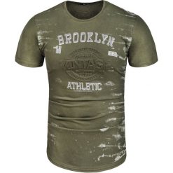 Koszulka męska t-shirt 3D zielony Recea. Zielone koszulki męskie Recea, xl, z nadrukiem, z bawełny, bez kołnierzyka. Za 21,66 zł.