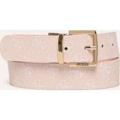Guess Jeans - Pasek dwustronny. Pomarańczowe paski damskie Guess Jeans, w paski, z jeansu. W wyprzedaży za 179,90 zł.
