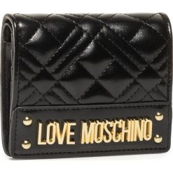 Mały Portfel Damski LOVE MOSCHINO - JC5601PP1ALA0000 Nero. Czarne portfele damskie Love Moschino, bez wzorów, ze skóry ekologicznej. W wyprzedaży za 269,00 zł.