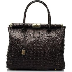 Torebki klasyczne damskie: Skórzana torebka w kolorze czarnym – 39 x 39 x 15 cm