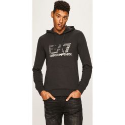 EA7 Emporio Armani - Bluza. Czarne bluzy męskie EA7 Emporio Armani, s, z nadrukiem, z elastanu, z kapturem, bez rękawów, z kapturem. Za 499,90 zł.