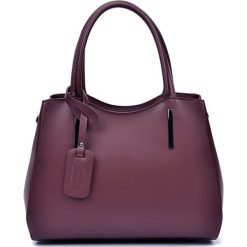 Torebki klasyczne damskie: Skórzana torebka w kolorze bordowym – (S)26 x (W)34,5 x (G)11 cm