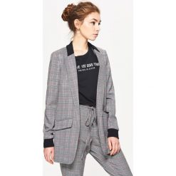 Marynarka w kratę - Szary. Szare marynarki damskie marki Cropp, s. Za 139,99 zł.