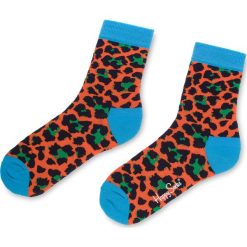 Skarpety Wysokie Unisex HAPPY SOCKS - LEO01-2000 Kolorowy Pomarańczowy. Pomarańczowe skarpetki damskie Happy Socks, bez wzorów, z elastanu. Za 34,90 zł.