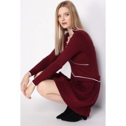 Bordowa Sukienka Basis. Czerwone sukienki hiszpanki Born2be, l, mini. Za 49,99 zł.