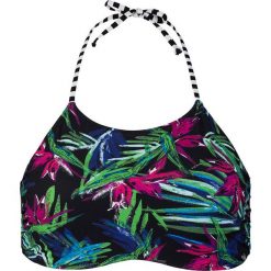 Biustonosz bikini w kolorze czarnym ze wzorem. Czarne biustonosze z fiszbinami marki Short Stories, z materiału. W wyprzedaży za 108,95 zł.