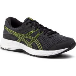 Buty ASICS - Gel-Contend 6 1011A667 Graphite Grey/Lime Zest 022. Szare buty sportowe męskie Asics, ze skóry ekologicznej, bez zapięcia, do biegania. Za 269,00 zł.