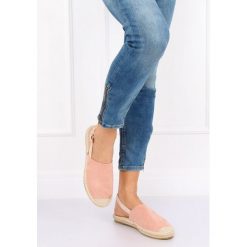 Espadryle z odkrytą piętą FELIZIA. Niebieskie espadryle damskie FunKee.pl, w paski, z tkaniny, bez obcasa. Za 66,99 zł.