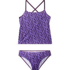 Tankini dziewczęce (2 części) bonprix ciemny lila - jasny lila. Fioletowe stroje kąpielowe dziewczęce marki bonprix, z nadrukiem. Za 49,99 zł.
