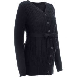 Kardigany damskie: Sweter ciążowy rozpinany bonprix czarny