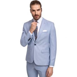 Marynarka UBERTO GGNS900316. Niebieskie marynarki męskie Giacomo Conti, m, bez wzorów, z tkaniny, eleganckie. Za 649,00 zł.
