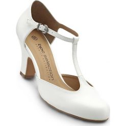 Buty ślubne damskie: Czółenka z paskiem bonprix biały