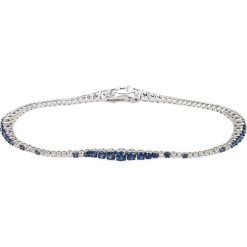 Wyjątkowa Złota Bransoletka - złoto 750, Brylant 0,57ct,szafir. Żółte bransoletki damskie W.KRUK, z szafirem, złote. Za 25900,00 zł.