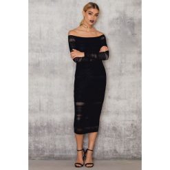 Sukienki hiszpanki: Bardot Sukienka Arkie Panel – Black