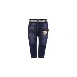 Steiff Boys Spodnie Jeans dark blue denim. Niebieskie spodnie niemowlęce marki Steiff, z bawełny. Za 219,00 zł.