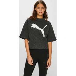 Puma - Top. Czarne bluzki damskie marki Puma, s, z nadrukiem, z poliesteru. W wyprzedaży za 139,90 zł.