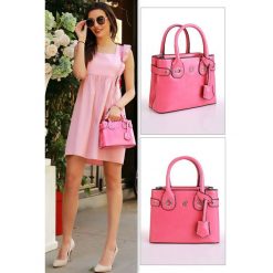 Torebka damska MAGAMA PINK. Różowe torebki klasyczne damskie IVET, bez wzorów, eleganckie, bez dodatków. W wyprzedaży za 49,00 zł.