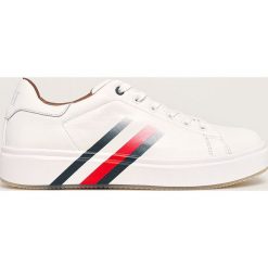 Tommy Hilfiger - Buty. Białe buty sportowe męskie TOMMY HILFIGER, ze skóry, na sznurówki. Za 639,90 zł.