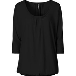 Shirt "oversize" bonprix czarny. Czarne koszulki damskie bonprix, bez wzorów, z okrągłym kołnierzem, bez rękawów. Za 54,99 zł.