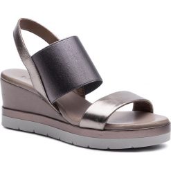 Sandały INUOVO - 121010 Pewter. Szare klapki damskie Inuovo, bez wzorów, ze skóry, bez obcasa, na obcasie. Za 339,00 zł.
