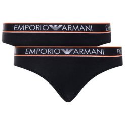 Komplet 2 par fig klasycznych Emporio Armani Underwear 163334 0P317 17020. Czarne figi damskie Emporio Armani Underwear, xs, bez wzorów, z elastanu. W wyprzedaży za 139,00 zł.