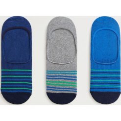 Mango Man - Stopki PINKRA (3-pack). Niebieskie skarpetki męskie Mango Man, bez wzorów, z elastanu. Za 49,90 zł.