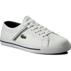 Tenisówki LACOSTE - Riberac 118 2 Caj 7-35CAJ0022042 Wht/Nvy. Białe trampki chłopięce marki Lacoste, z gumy, na sznurówki. W wyprzedaży za 209,00 zł.