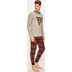 Guess Jeans - Piżama. Czerwone piżamy męskie Guess Jeans, xxl, z nadrukiem, z bawełny, bez rękawów. Za 299,90 zł.
