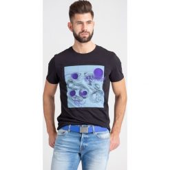 T-SHIRT Just Cavalli. Czarne t-shirty męskie xl, z nadrukiem, z bawełny, z okrągłym kołnierzem. Za 280,00 zł.