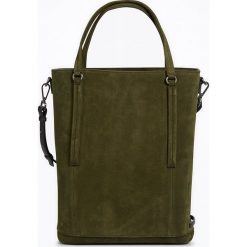Torebki i plecaki damskie: Skórzany shopper bag „FortyFour” w kolorze zielonym – 38 x 40 x 12,5 cm