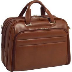Biznesowa męska torba skórzana na laptopa Springfield 17" kolor brązowy. Pomarańczowe torby męskie skórzane Mcklein, w paski, ze skóry, klasyczne, na ramię, duże. Za 949,00 zł.