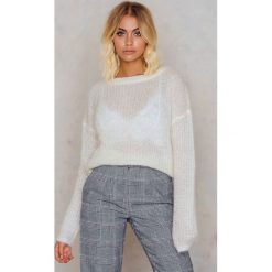 Swetry klasyczne damskie: Gestuz Sweter Hally – White,Offwhite