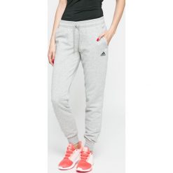 Adidas Performance - Spodnie. Szare legginsy sportowe damskie adidas Performance, s, bez wzorów, z bawełny. Za 169,90 zł.