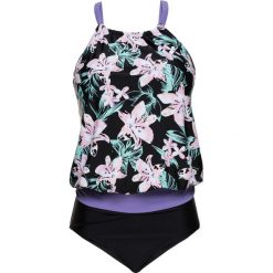 Tankini (2 części) bonprix czarny z nadrukiem. Czarne stroje kąpielowe damskie bonprix, z nadrukiem. Za 99,99 zł.