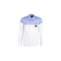 Koszule z długim rękawem Tommy Hilfiger COLOR BLOCK SHIRT. Szare koszule męskie TOMMY HILFIGER, s, bez wzorów, bez kołnierzyka, z długim rękawem. Za 343,20 zł.