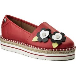 Espadryle LOVE MOSCHINO - JA10203G05JA050A Rosso. Czerwone espadryle damskie Love Moschino, bez wzorów, ze skóry ekologicznej, bez obcasa, na koturnie. W wyprzedaży za 369,00 zł.