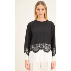 Bluza TwinSet 201TP2120. Czarne bluzy damskie Twinset, bez wzorów, z elastanu, bez rękawów, bez kaptura. Za 769,00 zł.