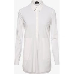 Marc Cain Collections - Bluzka damska, beżowy. Brązowe bluzki damskie Marc Cain Collections, bez wzorów, eleganckie, z koszulowym kołnierzykiem, bez rękawów. Za 639,95 zł.
