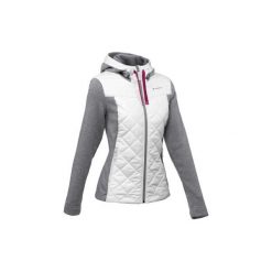 Sweter turystyczny NH500 Hybrid damski. Szare swetry damskie QUECHUA, l, bez wzorów, z poliesteru, bez rękawów, bez kaptura. Za 99,99 zł.